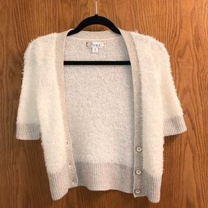 Half-Sleeve Cream Cardigan